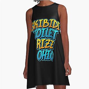 Skibidi Ohio, Funny Skibidi Slang, Ohio A-Line Dress
