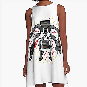 Camera Mechanic Skibidi A-Line Dress