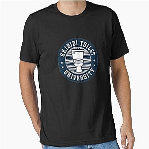 Skibidi Toilet University Funny Meme Gear Essential T-Shirt