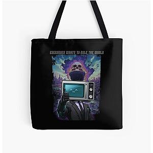 Eye Popping Skibidi Toilet Animation Tee For Enthusiasts All Over Print Tote Bag