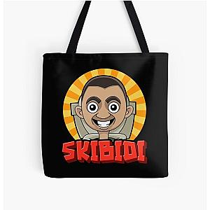Skibidi Cute Design Funny All Over Print Tote Bag