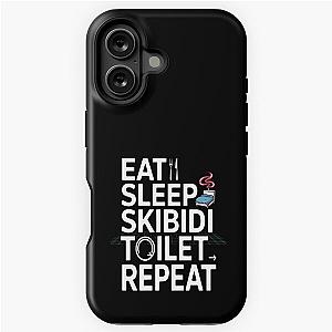 Eat Skibidi Repeat Funny Meme iPhone Case