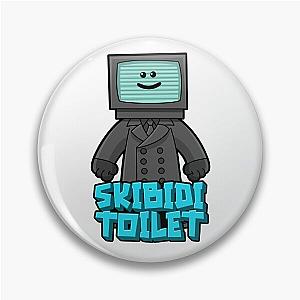 Skibidi Toilet Man TV Cute Funny Design Pin