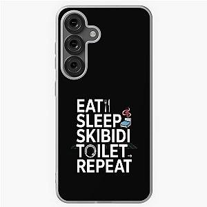 Eat Sleep Skibidi Toilet Funny Meme Tee for Samsung Galaxy Soft Case