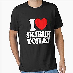 I Love Skibidi Toilet Meme Funny Essential T-Shirt