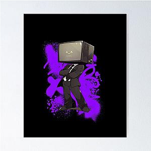 Man Skibidi Toilet Poster