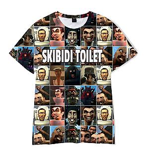 Skibidi Toilet Game Toilet Man Print T-Shirt