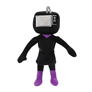 30cm Black Purple TV Woman Skibidi Toilet Plush