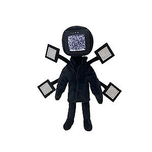 26cm Black OR Code TV Man Skibidi Toilet Stuffed Toy Plush