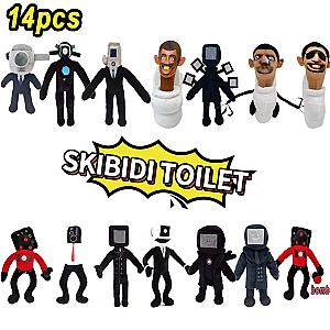 30cm 14pcs Skibidi Toilet Toys Plush