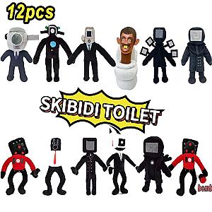 30cm 12pcs Skibidi Toilet Toys Plush