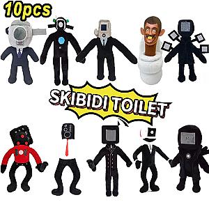 30cm 10pcs Skibidi Toilet Toys Plush