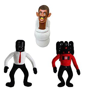 30cm Skibidi Toilet Speakerman Toilet Man Set 3pcs Stuffed Toy Plush