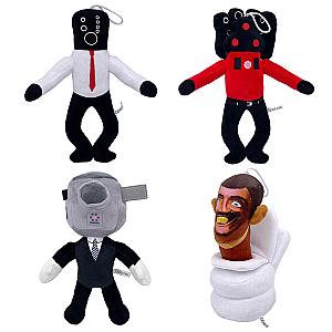 20-30CM Skibidi Toilet Toilet Man Speaker Man Cameraman Set 4pcs Plush