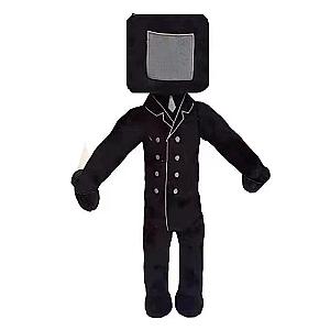 30cm Black TV Man Skibidi Toilet Toys Plush