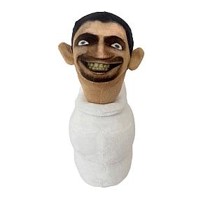 23cm White Smiling Toilet Man Skibidi Toilet Plush