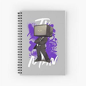 Skibidi toilet tv man Spiral Notebook