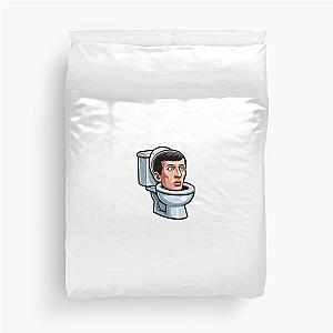 Skibidi Toilet Sticker Duvet Cover