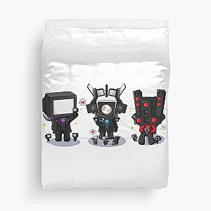 Skibidi Toilet Chibi Duvet Cover