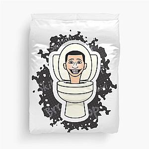 Skibidi toilet Man bathroom  Duvet Cover