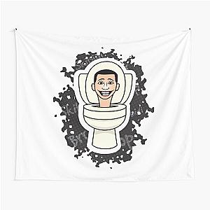 Skibidi toilet Man bathroom  Tapestry