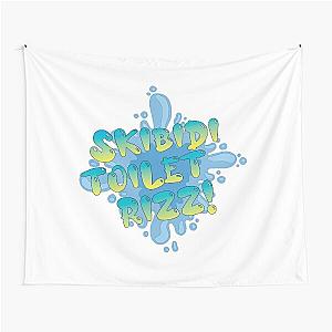 Skibidi Toilet Rizz Logo Tapestry