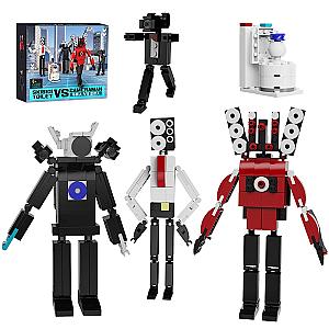 Skibidi Toilet Titan Speaker Man Camera Man Characters Building Blocks