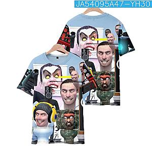 Skibidi Toilet Toilet Man Styles 3D Print T Shirt