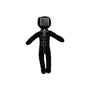 30cm Black TV Man Skibidi Toilet Stuffed Toy Plush