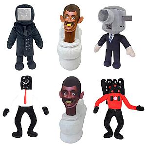 30cm Skibidi Toilet Characters Set 6pcs Stuffed Toy Plush