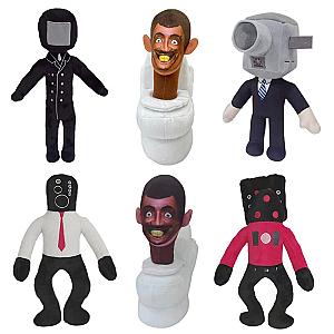 30cm 6pcs Skibidi Toilet Characters Stuffed Toy Plush