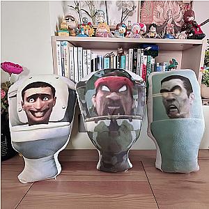 35cm Skibidi Toilet Plush Cartoon Toilet Man And Surveillance Man Stuffed Pillow