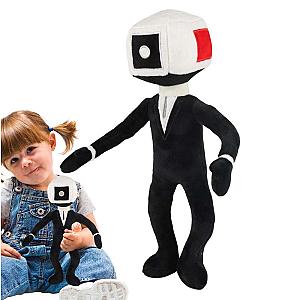 35cm Black Skibidi Toilet Monitor Man Horror Adventure Doll Plush