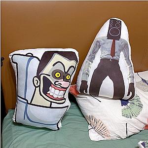 35-60cm Skibidi Toilet Cartoon Toilet Man And Surveillance Man Stuffed Pillow