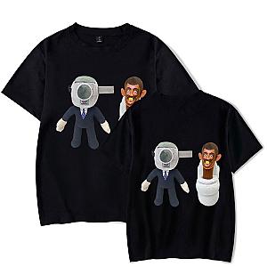 Skibidi Toilet Cameraman Plush Toy Doll Print T-shirt