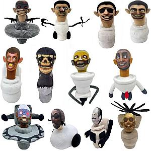 30cm Skibidi Toilet Set 12pcs Toilet Man Stuffed Toy Plush