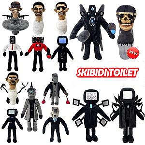 30cm Skibidi Toilet Set 15pcs Stuffed Toy Plush