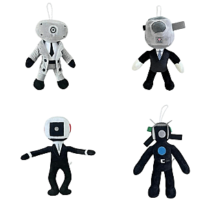 30cm Skibidi Toilet Game Set 4pcs Camera Man Characters Plush