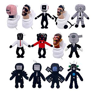 30cm Skibidi Toilet Game Set 13pcs Characters Plush