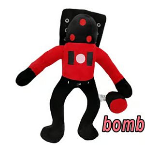 25cm Red Titan Speaker Man With Bomb Skibidi Toilet Toys Plush