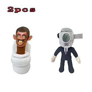 28cm Skibidi Toilet Toilet Man and Camera Man Set 2pcs Plush