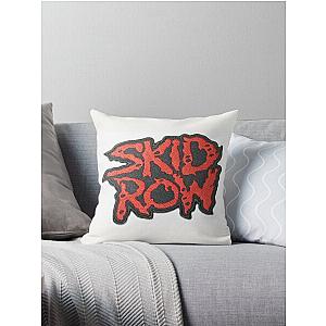 Skid Row Red Throw Pillow