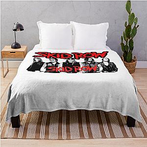 Music Retro Skid Rowvintage Skid Row Skids Across Throw Blanket