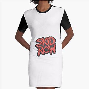 Skid Row Red Graphic T-Shirt Dress