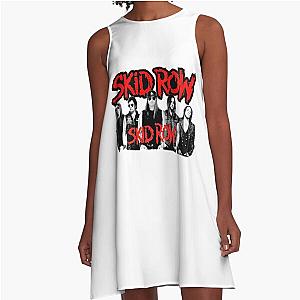 Music Retro Skid Rowvintage Skid Row Skids Across A-Line Dress