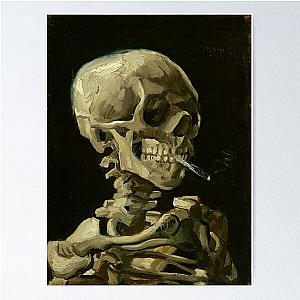 Skull of a Skeleton with Burning Cigarette - Vincent Van Gogh Poster