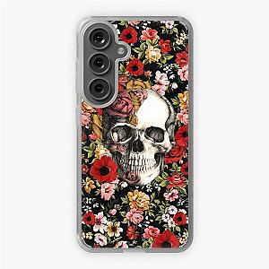 In bloom floral skull Samsung Galaxy Soft Case