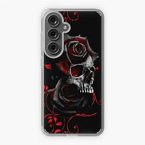 Skull with Black and Red Roses Samsung Galaxy Soft Case