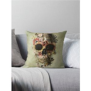 Garden Skull Light Throw Pillow