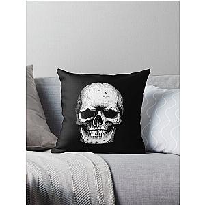 Badass skull face Throw Pillow